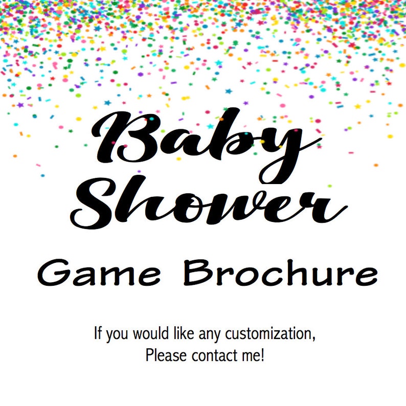 Gender Reveal Baby Shower Game Brochure - Etsy