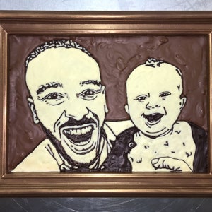 Chocolate Portrait Painting Bespoke and completely edible image 5