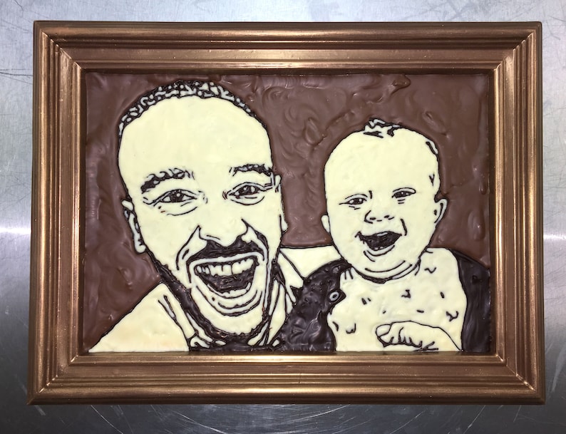 Chocolate Portrait Painting Bespoke and completely edible image 5