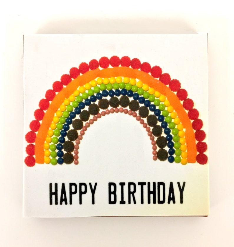 Chocolate Greetings Card Rainbow image 1