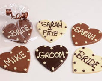 Chocolate Placename- Heart Shaped with Personalised Names