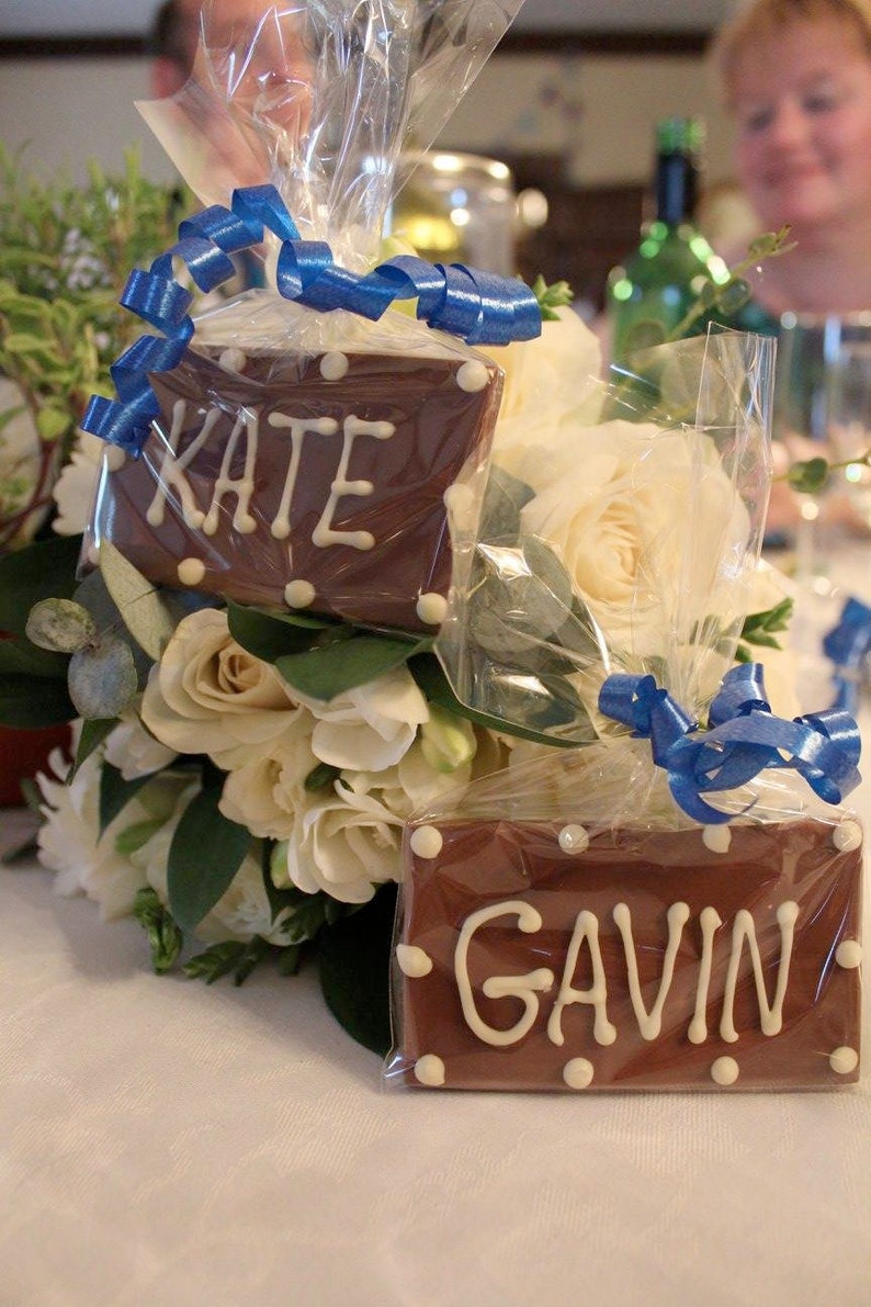 Chocolate Place Name Rectangle shape with Personalised Names image 6