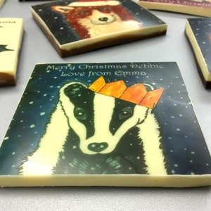 Badger de carte de chocolat avec chapeau de craquelin image 3