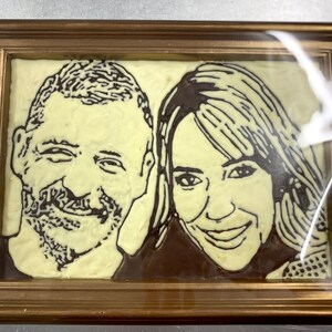 Chocolate Portrait Painting Bespoke and completely edible image 2