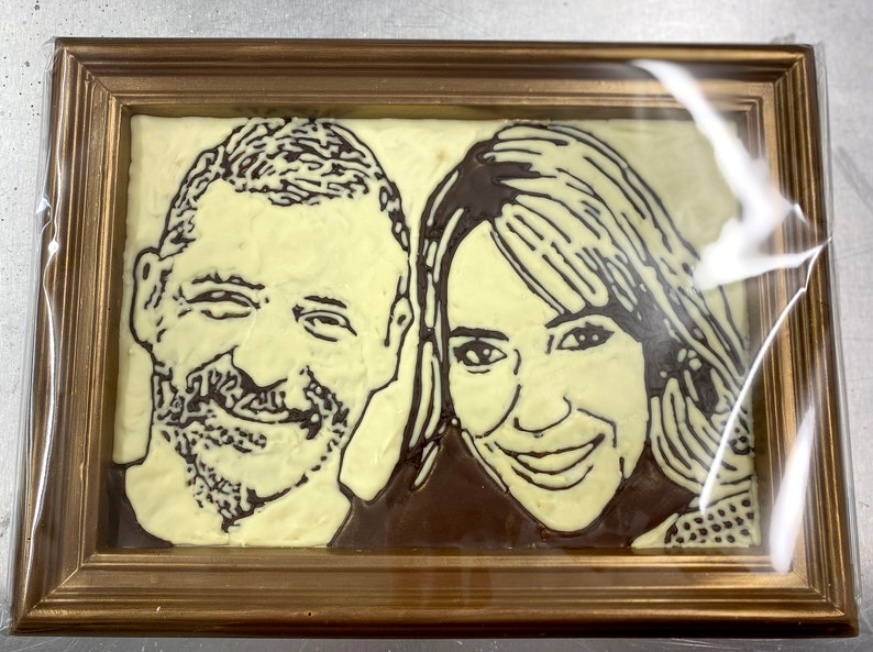 Chocolate Portrait Painting Bespoke and completely edible image 2