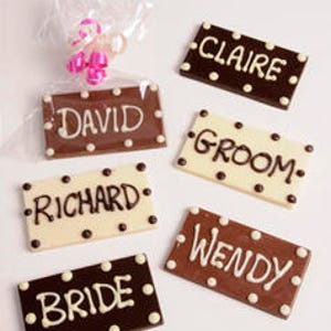 Chocolate Place Name Rectangle shape with Personalised Names image 2