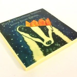 Chocolate Card Badger with Cracker Hat image 4