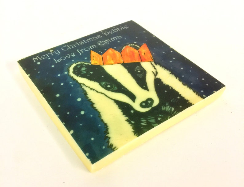 Badger de carte de chocolat avec chapeau de craquelin image 4