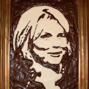 Tableau portrait au chocolat Sur mesure et entièrement comestible image 7