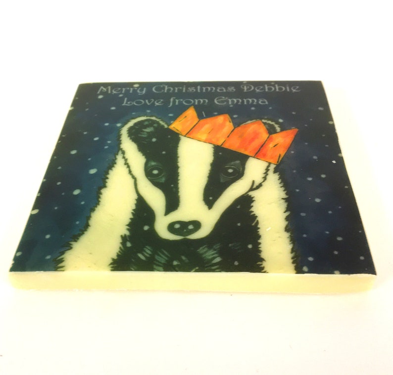 Chocolate Card Badger with Cracker Hat image 5