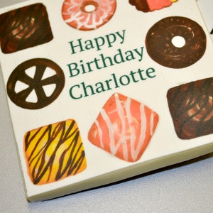 Chocolate Birthday Card Biscuit Design Fully Edible Card image 4