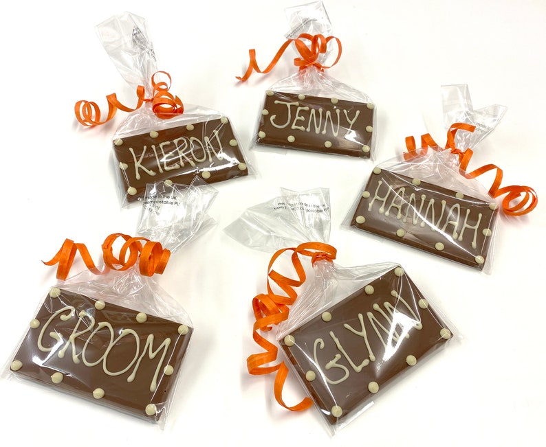 Chocolate Place Name Rectangle shape with Personalised Names image 8