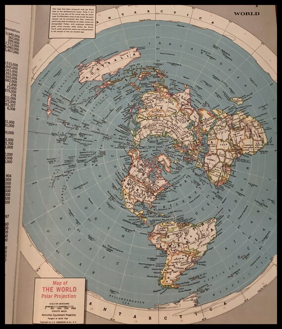 HAMMOND World Atras アンティーク世界地図帳 1967