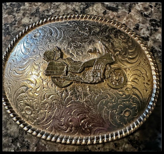 Vintage Honda Brass Belt Buckle - Etsy display picture 2