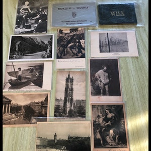 10 Foreign postcards and 2 Foreign picture postcard books