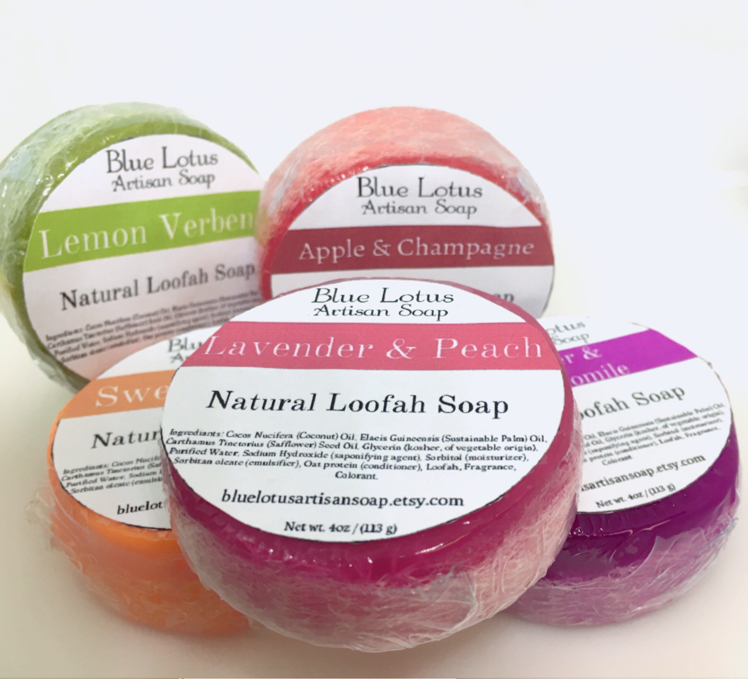 Variety Natural Loofah Bar Soap Handmade Vegan Etsy