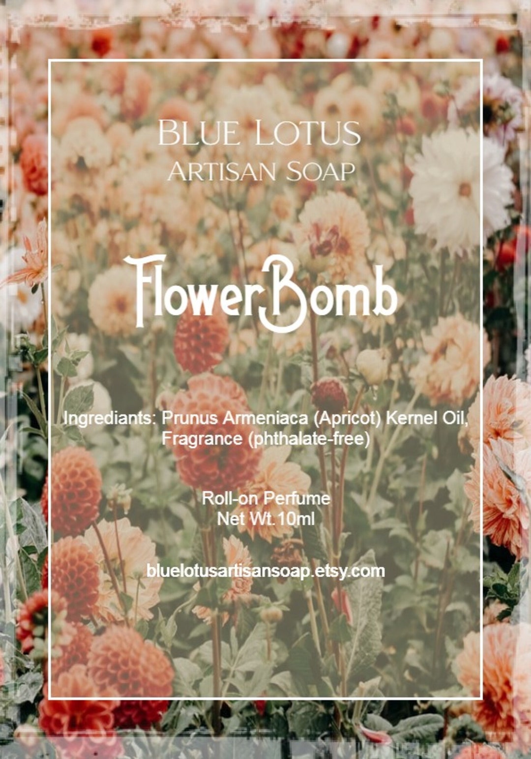 Flowerbomb Rollon Perfume Viktor & Rolf Dupe Long Lasting Homemade Vegan 10ml Etsy