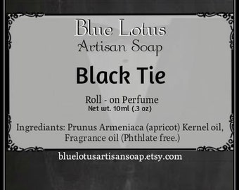 Black Tie Cologne - Roll-on Perfume Oil - Handmade - 10ml-30ml