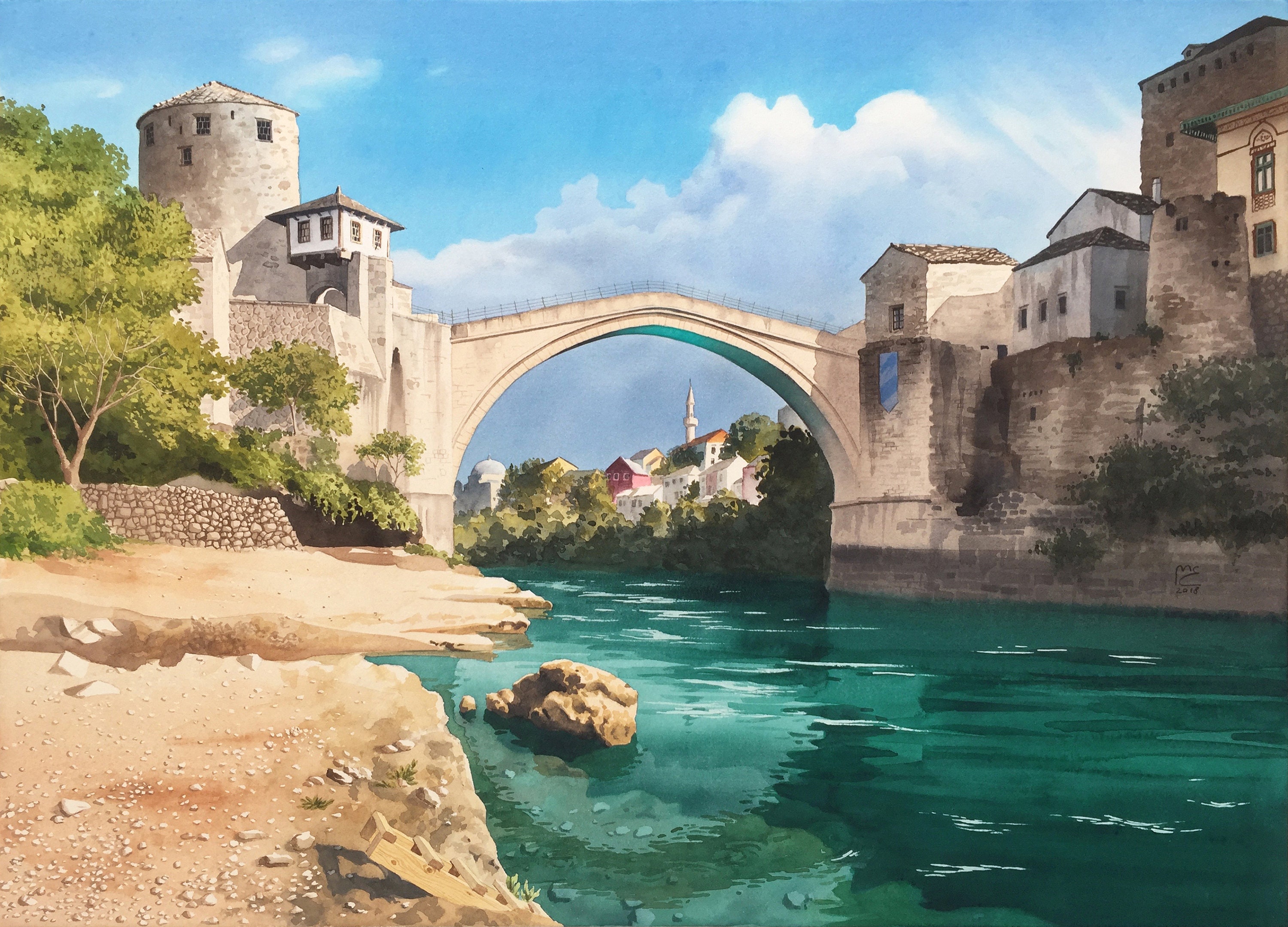 Mostar Bosnia and Herzegovina Fine Art print The old | Etsy