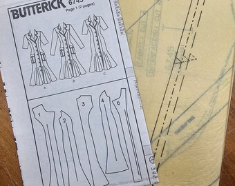 Butterick 6745 Sz 12, 14, 16. Vintage 1993 Misses' Dress Pattern