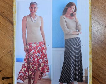 Butterick 6818 sz 16, 18, 20, 22, 24 Unusual top panel misses' tulip skirt pattern in larger size range. Uncut, factory folded