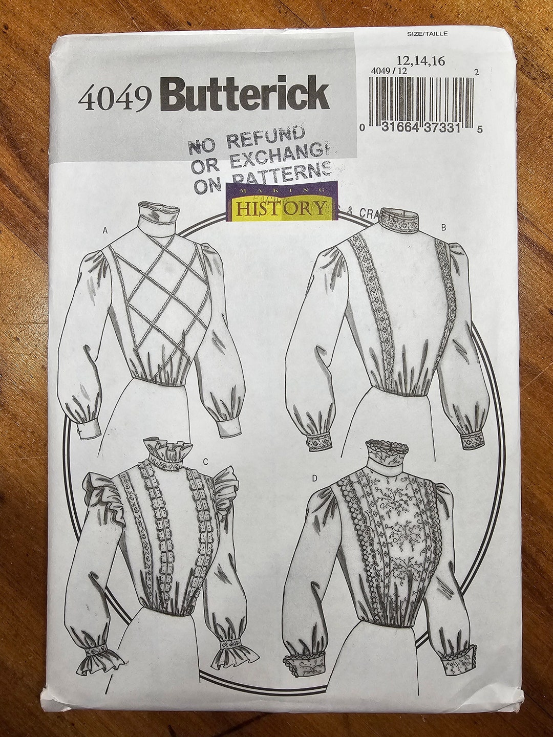 Vintage 2003 Butterick Sewing Pattern 4049. Making History. Classic ...