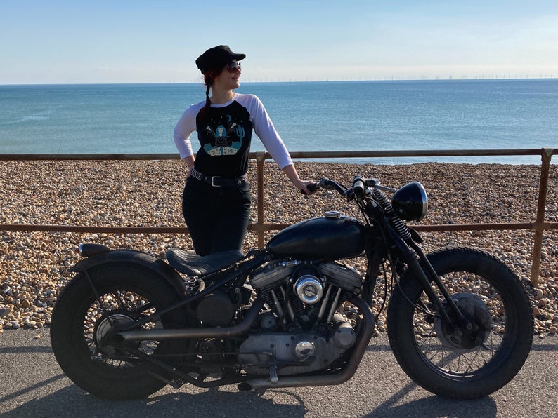 the Desert Witch Chopper girl baseball T-shirt