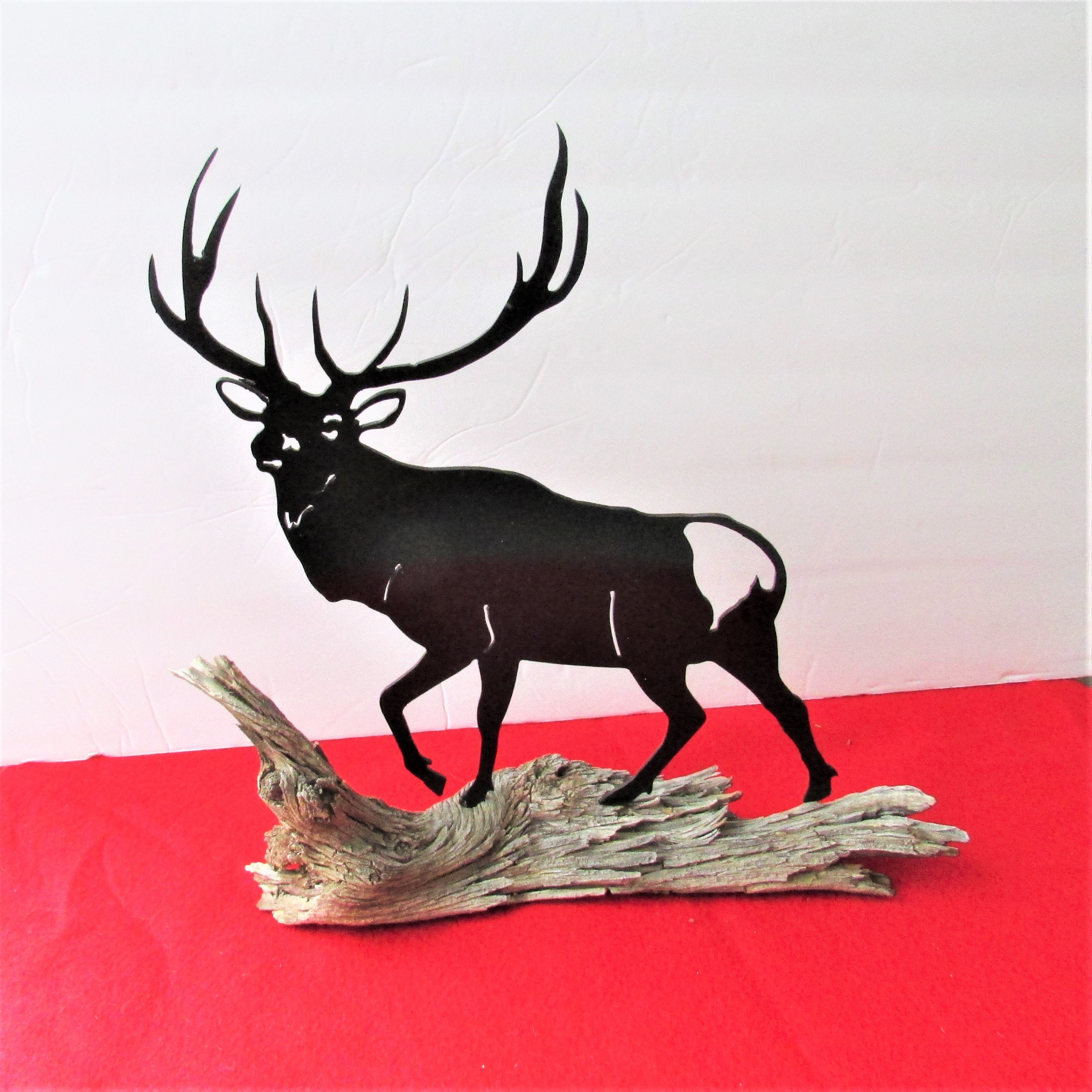 Herman Deaton white tailed deer elk sculpture figurine statue 1980