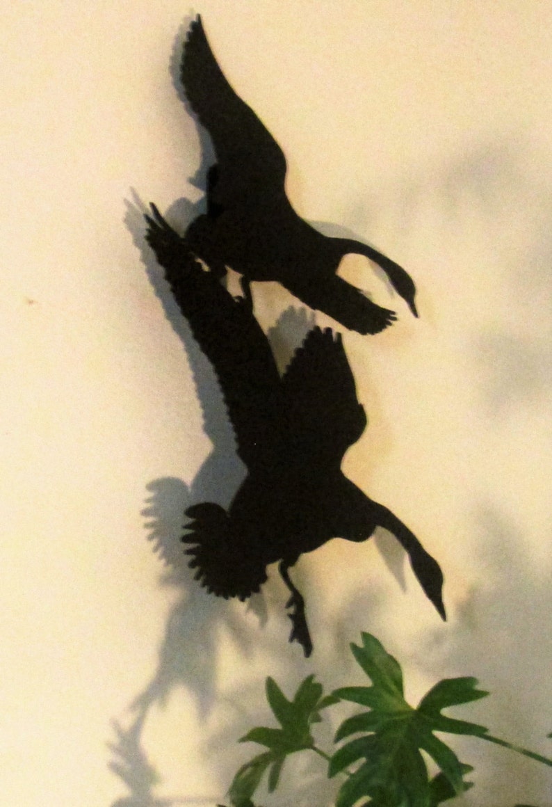 Geese Canadian Metal Wall Art Wall Sculpture Hunter Etsy