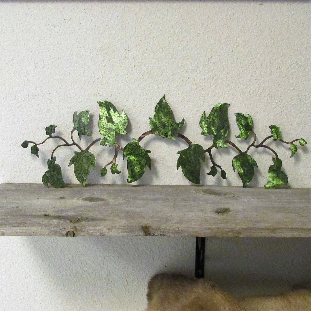 Vine Metal Wall Art Greenery Foliage Wall Hanging Metal Etsy