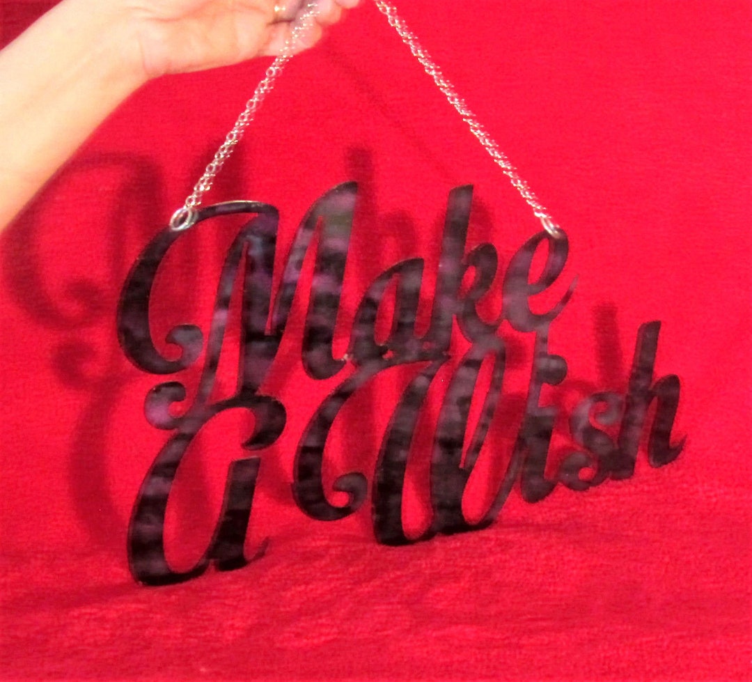 Make A Wish Metal Wall Hanging Signs Word Home Decor Etsy