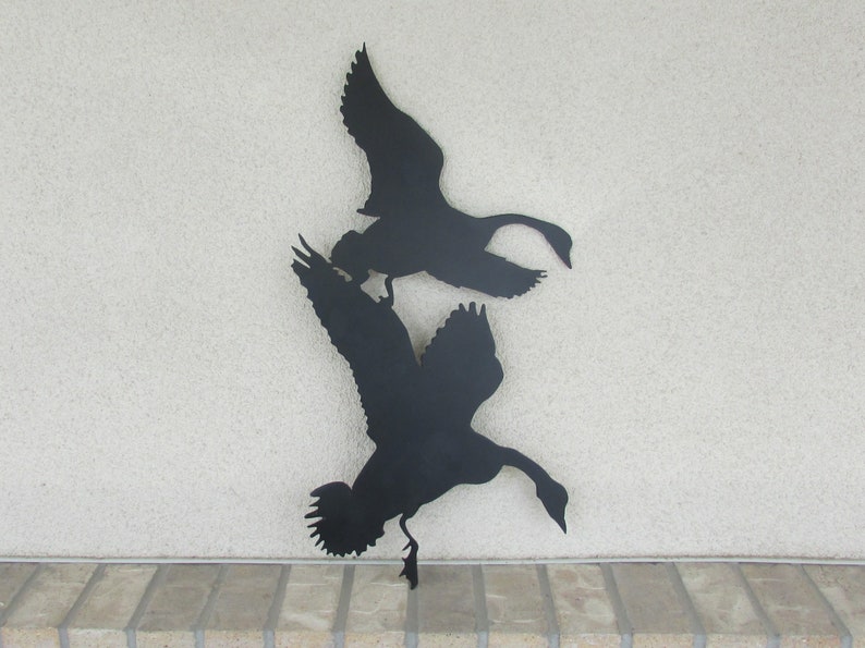 Geese Canadian Metal Wall Art Wall Sculpture Hunter Etsy