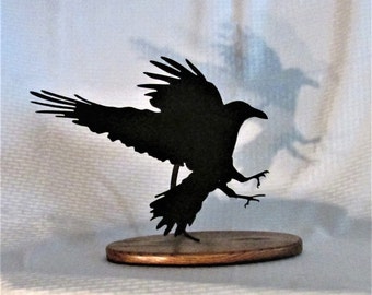 Raven, Crow, Metal Art Silhouette, Home/Office Décor, Made in USA