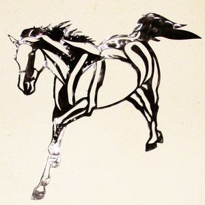 Horse, Quarter Horse, Metal Wall Art, Home Décor, Silhouette, Wall Sculpture, Made in USA image 2