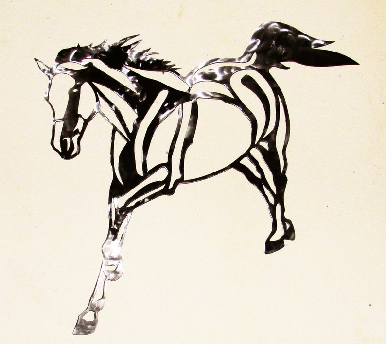 Horse, Quarter Horse, Metal Wall Art, Home Décor, Silhouette, Wall Sculpture, Made in USA image 2