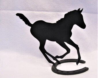 Horse, Metal Wall Art, Foal, Equine, Mustang, Wild Horse, Wall Sculpture, Made in USA