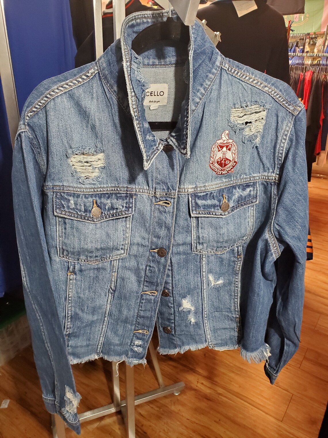 Delta Sigma Theta sorority Denim Jean Jackets Delta Dear Etsy