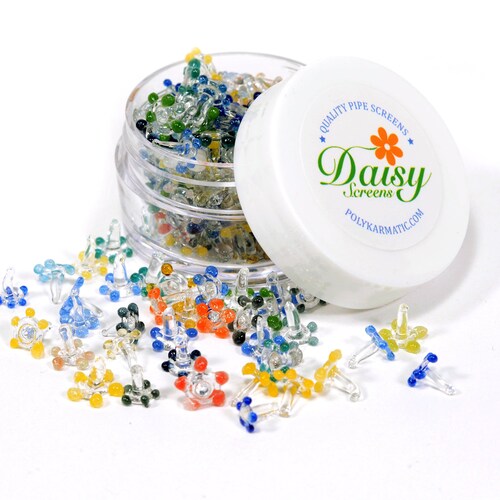 Polykarmatic Daisy Glass Screen for Pipes Etsy