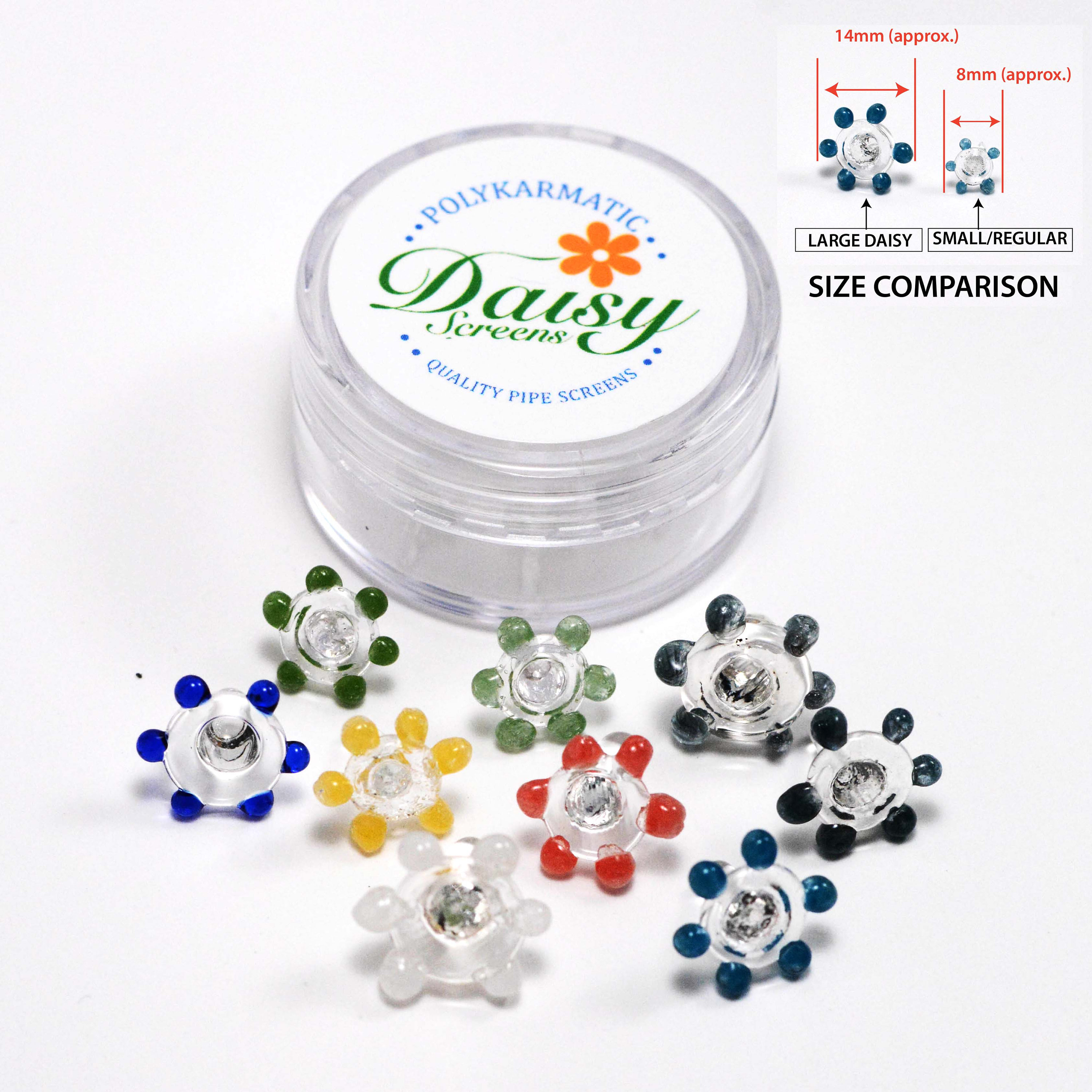 LARGE SIZE Daisy Glass Screen for Pipes 10pcs Etsy