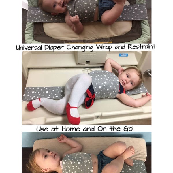 Diaper Changing Help. The Wiggle Worm Wrap is a must have for all parents. The best baby shower gift. Keep baby safe on any surface