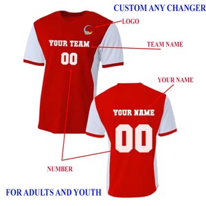 Custom Front Back Soccer Jersey Men Women Youth Kid ,Team Jersey, Personalized Jersey with Logo Team Name Number, Custom Front Back shirt