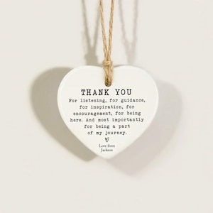 Personalized Thank You Gift, Thank You Keepsake, Thank You Present, Gift To Say Thank You, Ceramic Heart Keepsake, Gift For Friend, Thankful