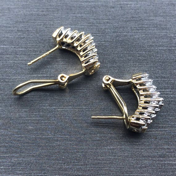 Vintage Cluster hoops - Cluster Earrings - Diamon… - image 7