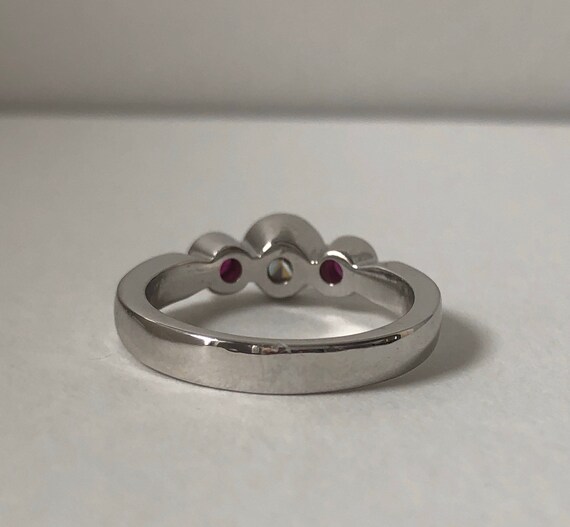 Three Stone Ruby Ring - Past Present and Future -… - image 8