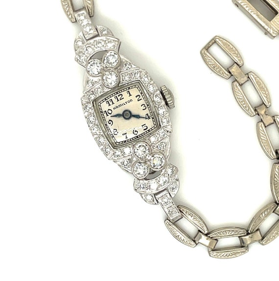 1950's Original Hamilton Watch - Antique Diamond … - image 5