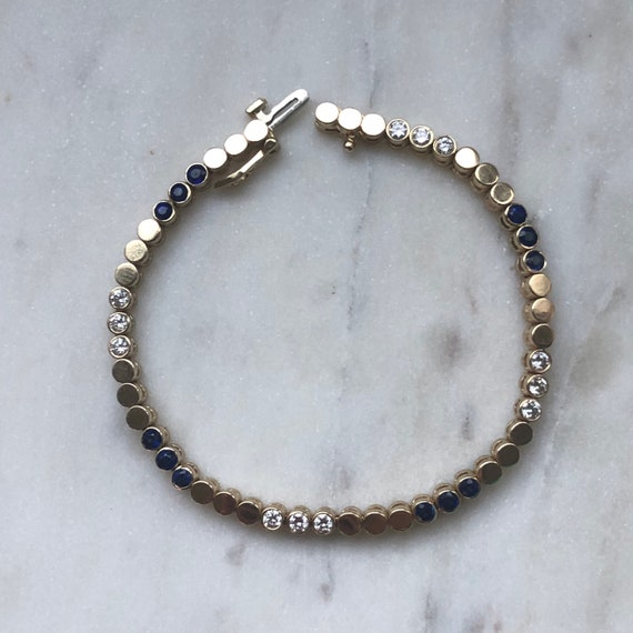 Sapphire & Diamonds - Sapphire Tennis Bracelet - … - image 8