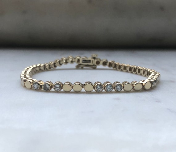Diamond Tennis Bracelet - Bezel Tennis Bracelet -