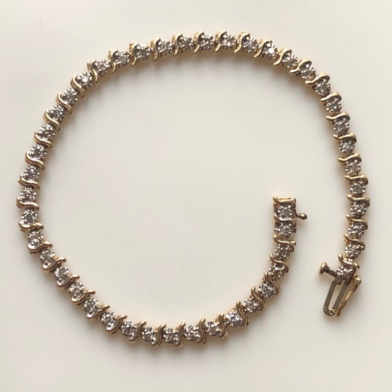 Diamond Tennis Bracelet - Two Tone Tennis Bracelet