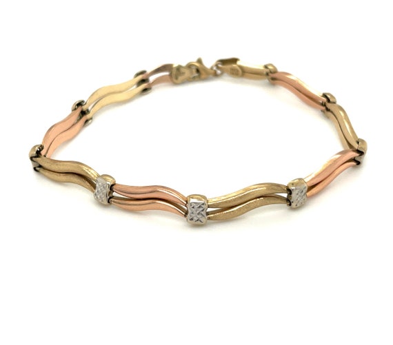 1970s TRITONE - Bracelet - Three Tone Gold - Orig… - image 10