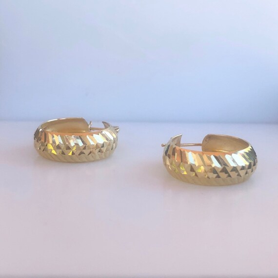 Chunky Hoops - Turkish Gold - Wide hoops -14K Yell